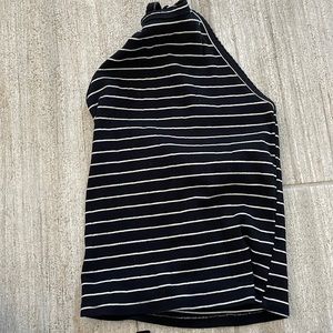 Brand new high neck striped tank